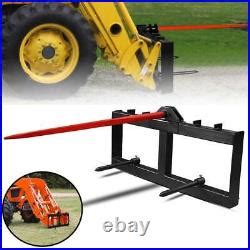 49 skid steer hay spear quick tach attachment|skid steer bale spear.